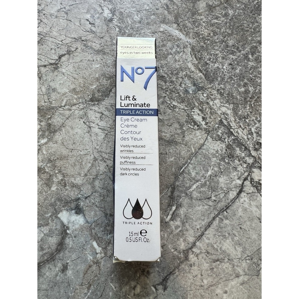 No7 Lift & Luminate Triple Action Eye Cream 15ml 0.5oz NEW